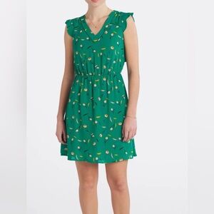 41 Hawthorn dress Fit And Flare. Garden Party Green/floral. Medium petite